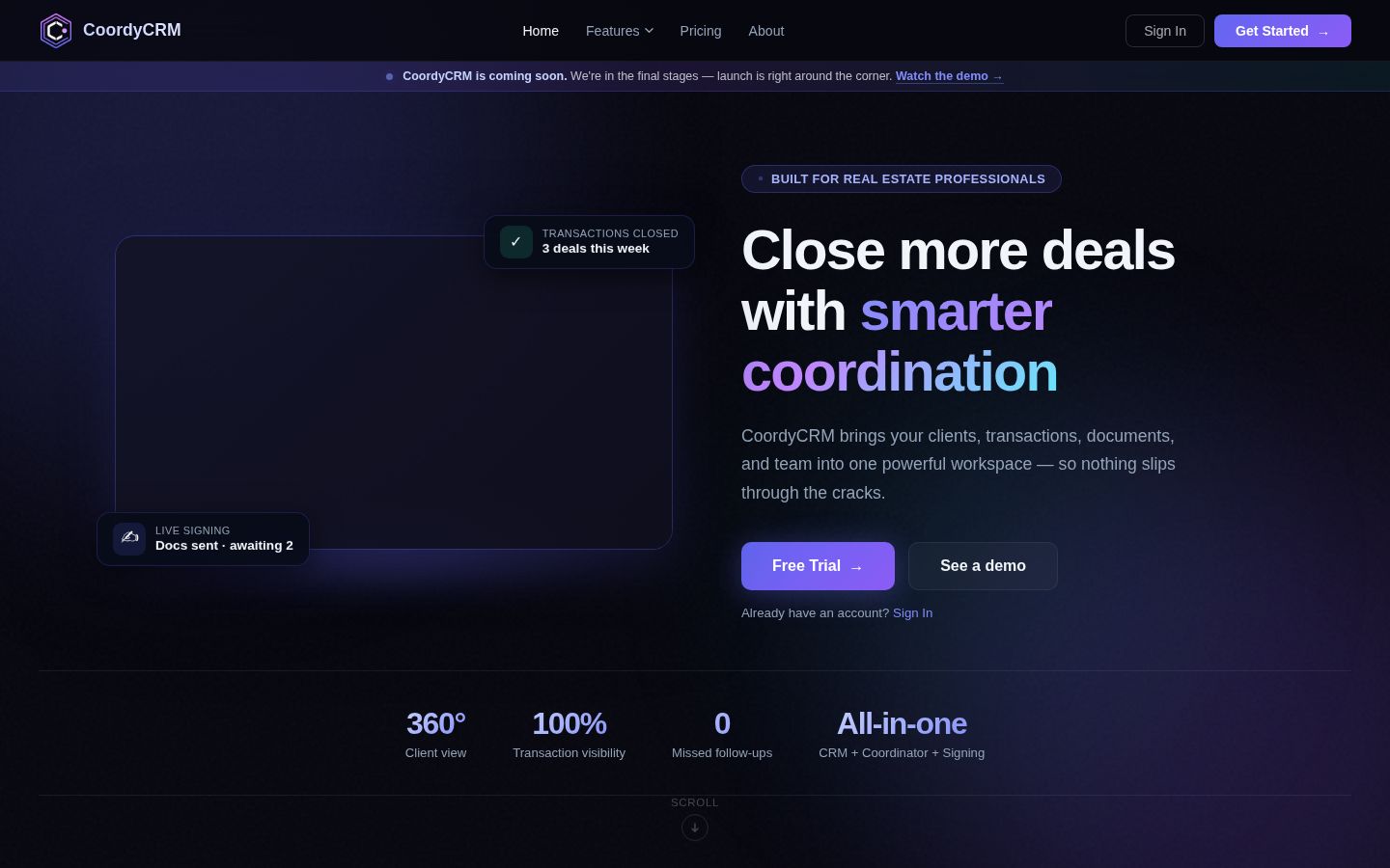 CoordyCRM after redesign